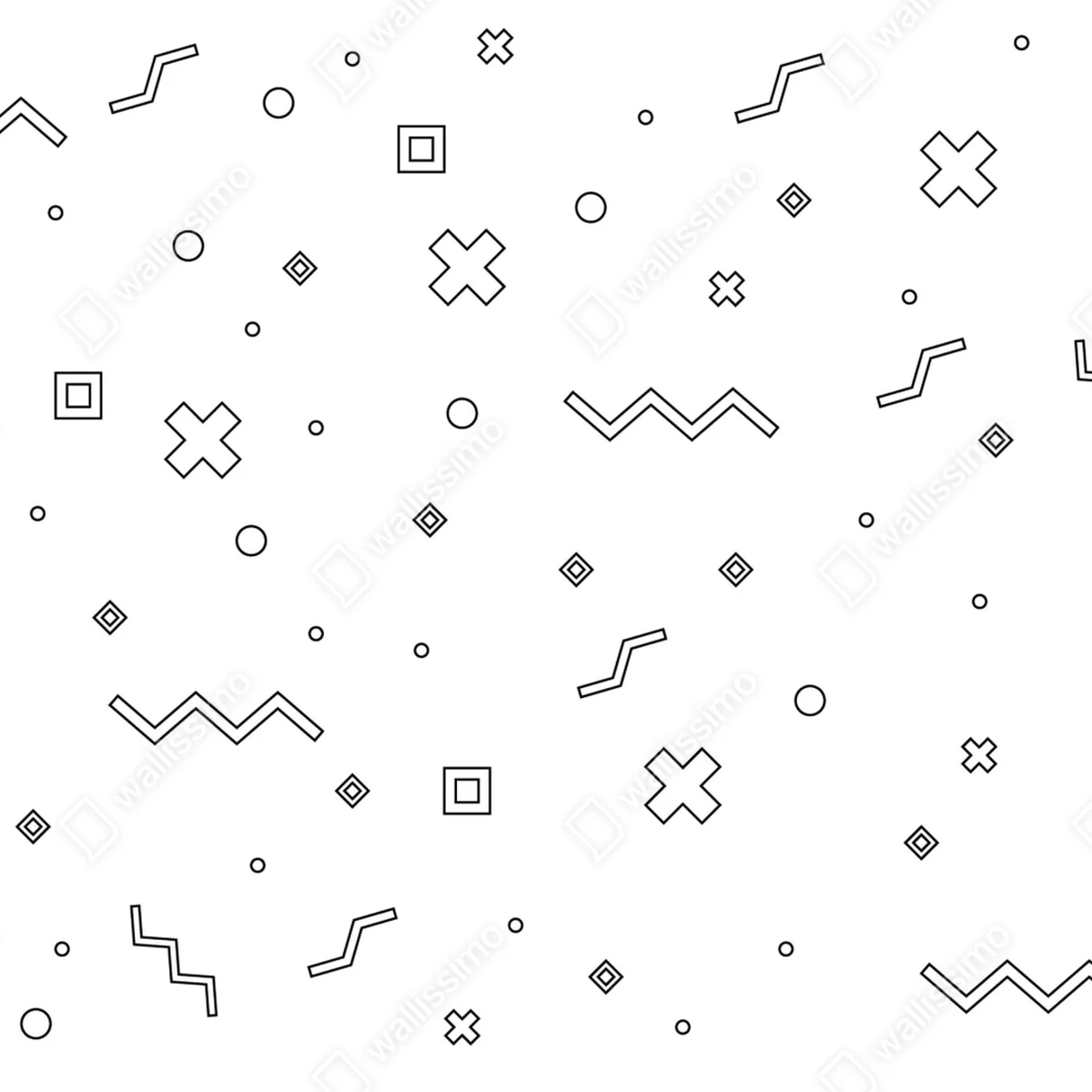 Poster minimalistisches geometrisches schwarz-weiß-muster • Poster bei Wallnifity® Poster minimalistisches geometrisches schwarz-weiß-muster • Poster bei Wallnifity®