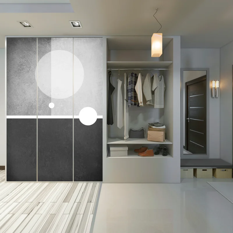 Schrankaufkleber minimalistische geometrische komposition