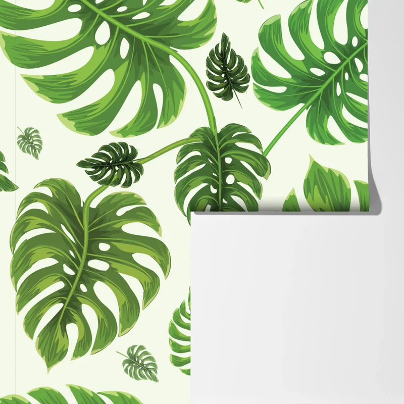 Fototapete tropisches monstera-blattmuster Fototapete tropisches monstera-blattmuster