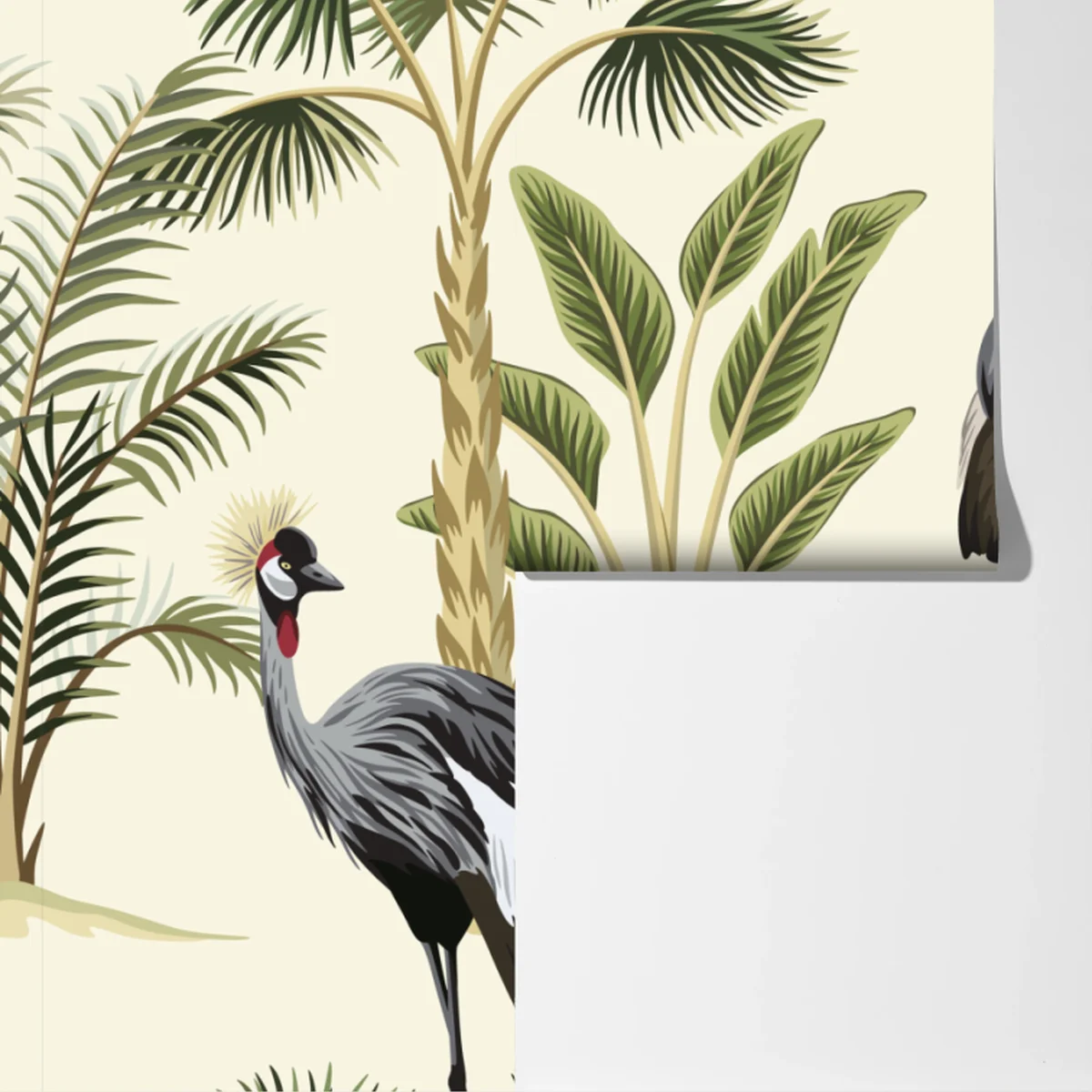 Fototapete tropische kraniche und palmen Fototapete tropische kraniche und palmen