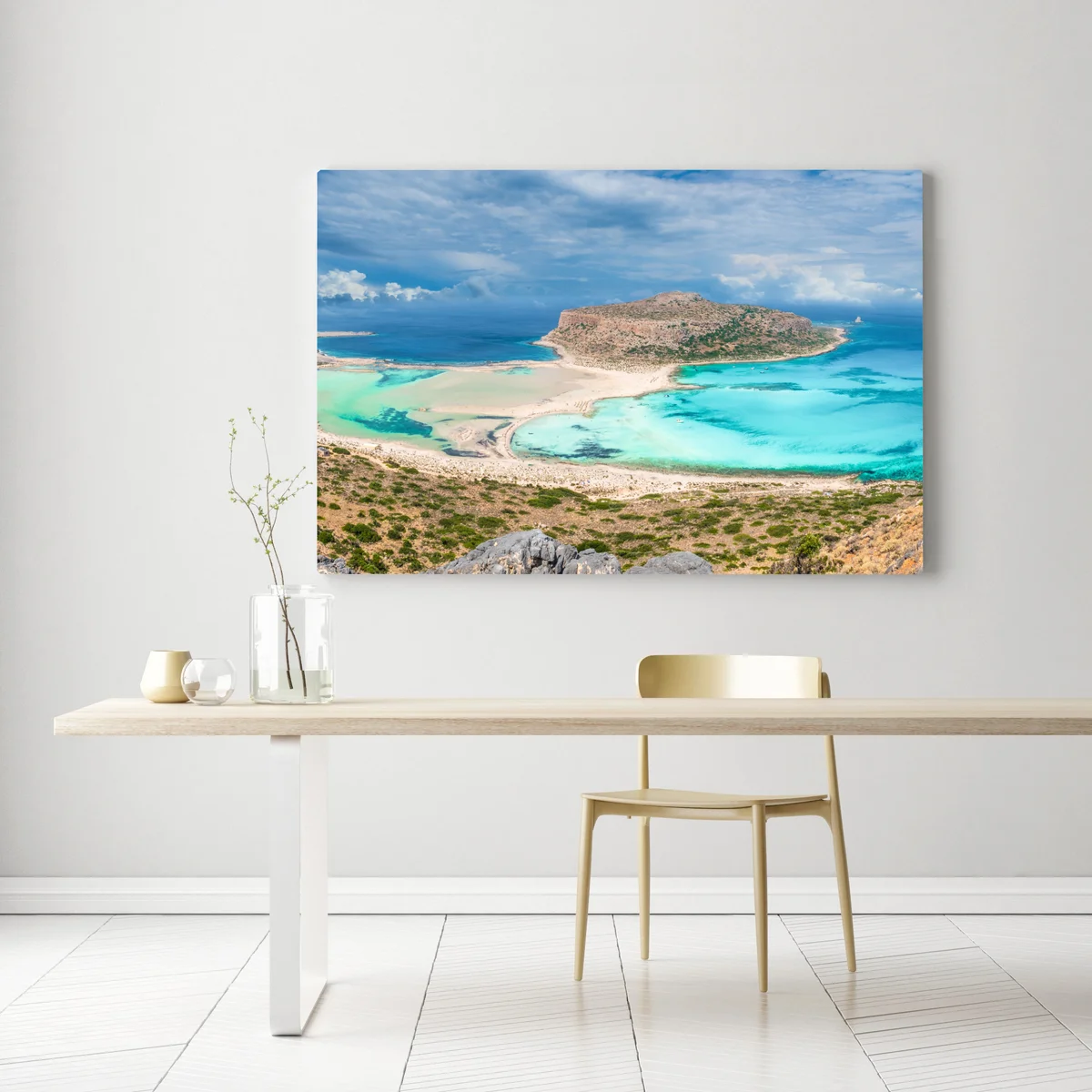 Leinwandbild Balos Lagoon, Kreta panorama strandblick Leinwandbild Balos Lagoon, Kreta panorama strandblick