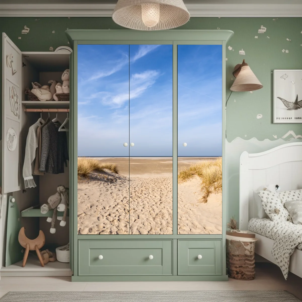 Schrankaufkleber ruhige dünen an der deutschen küste Schrankaufkleber ruhige dünen an der deutschen küste