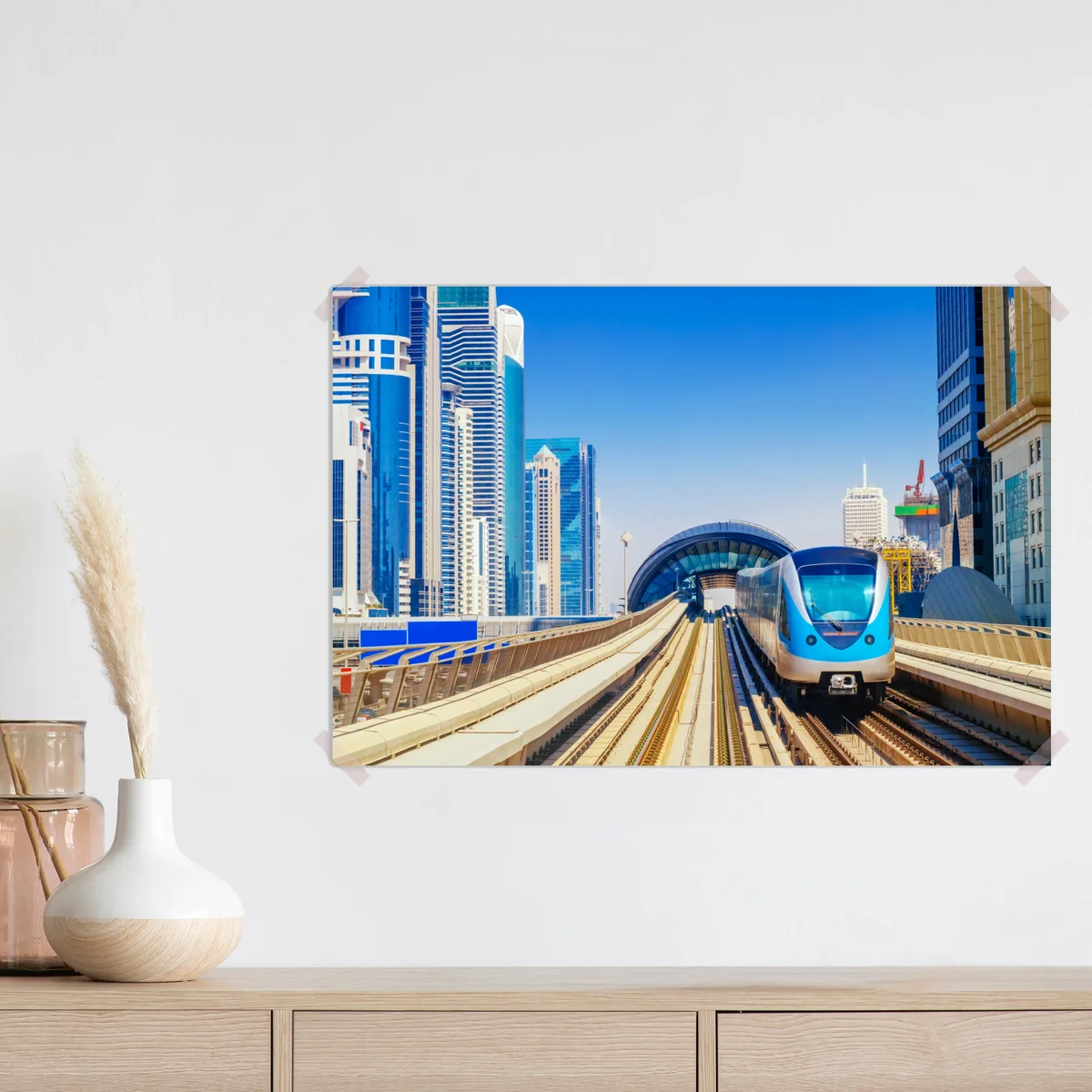 Poster städtische u-bahn im sonnenschein Poster städtische u-bahn im sonnenschein