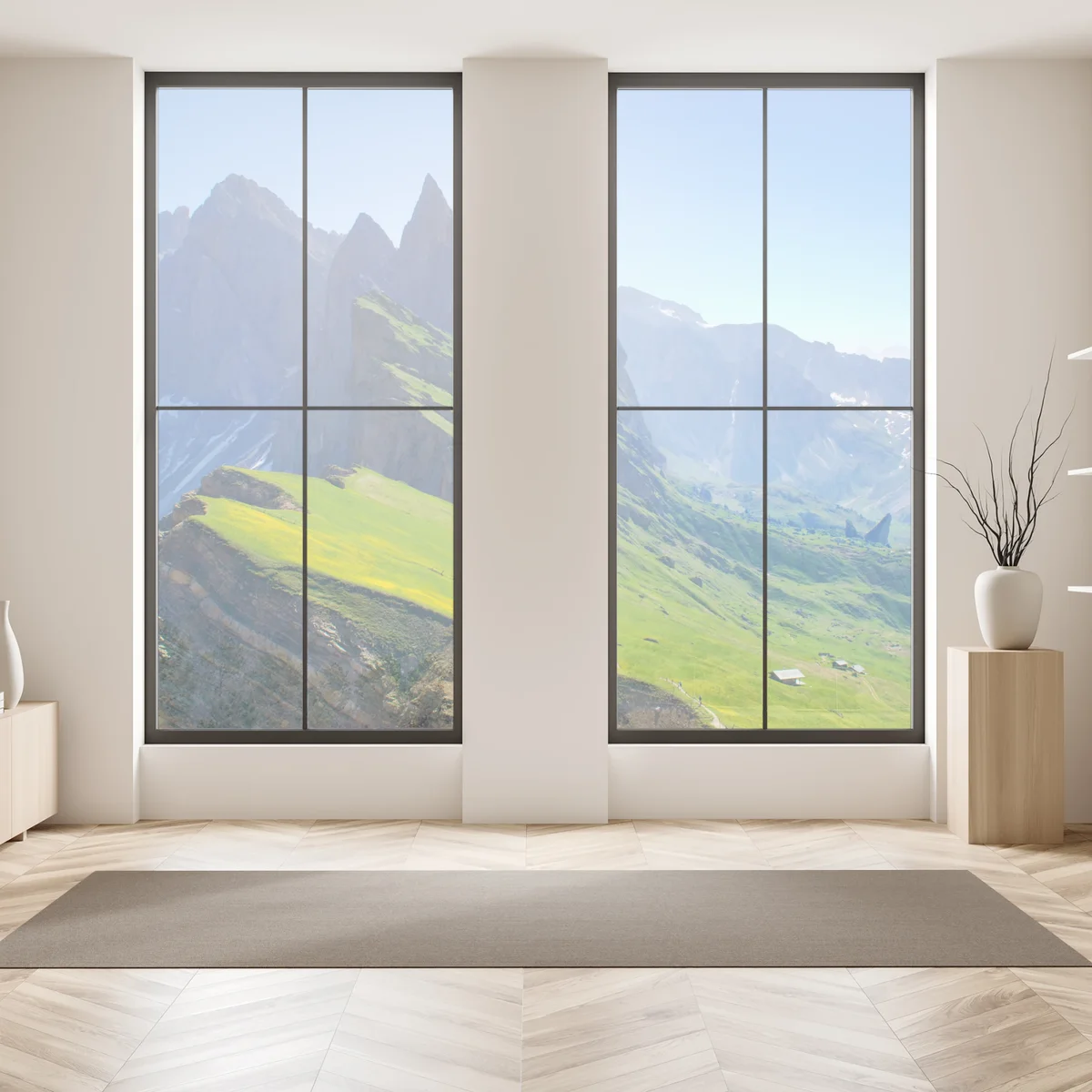 Fensteraufkleber majestätische Seceda in den Dolomiten Fensteraufkleber majestätische Seceda in den Dolomiten