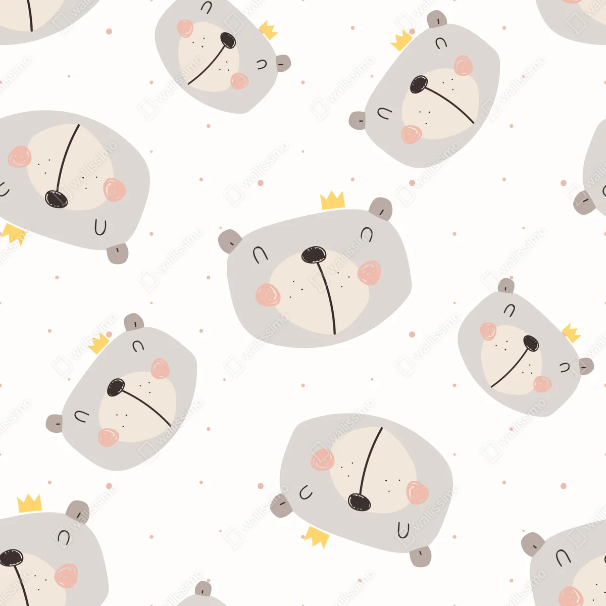 Fototapete muster mit niedlichen bären fürs kinderzimmer Fototapete muster mit niedlichen bären fürs kinderzimmer