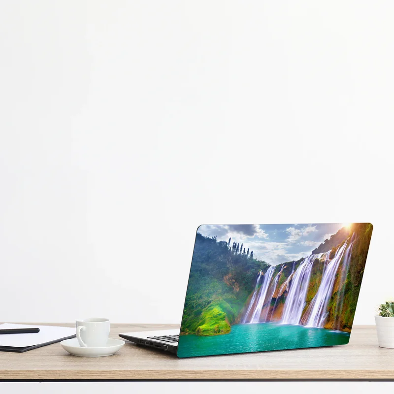 Laptop-Aufkleber Jiulong wasserfall türkis kaskade in Luoping, China