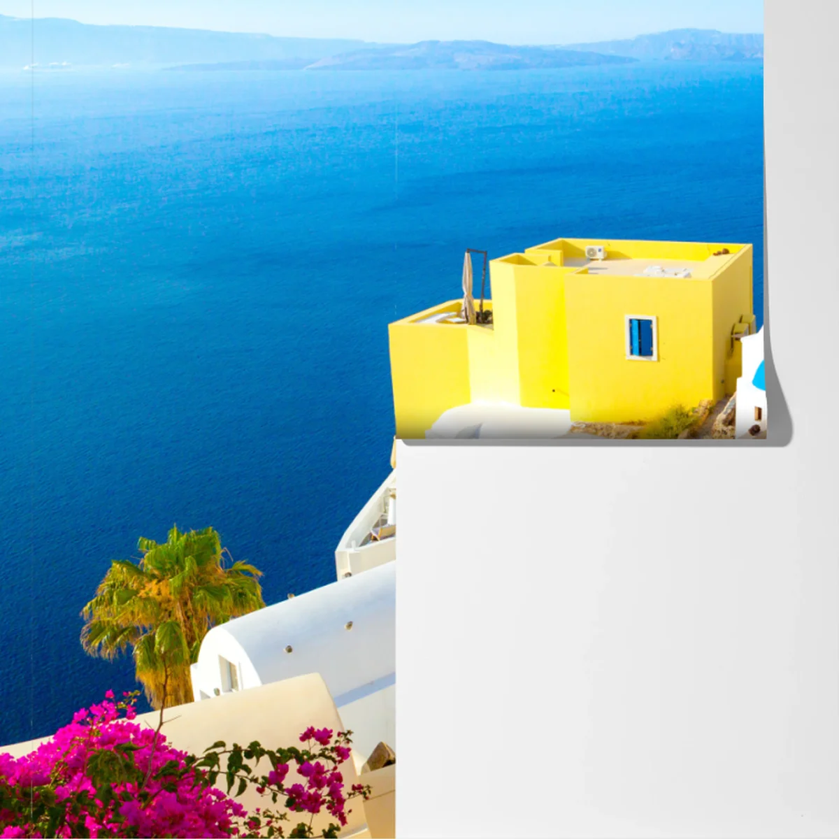 Fototapeta słoneczna Santorini nadmorska wioska Fototapeta słoneczna Santorini nadmorska wioska