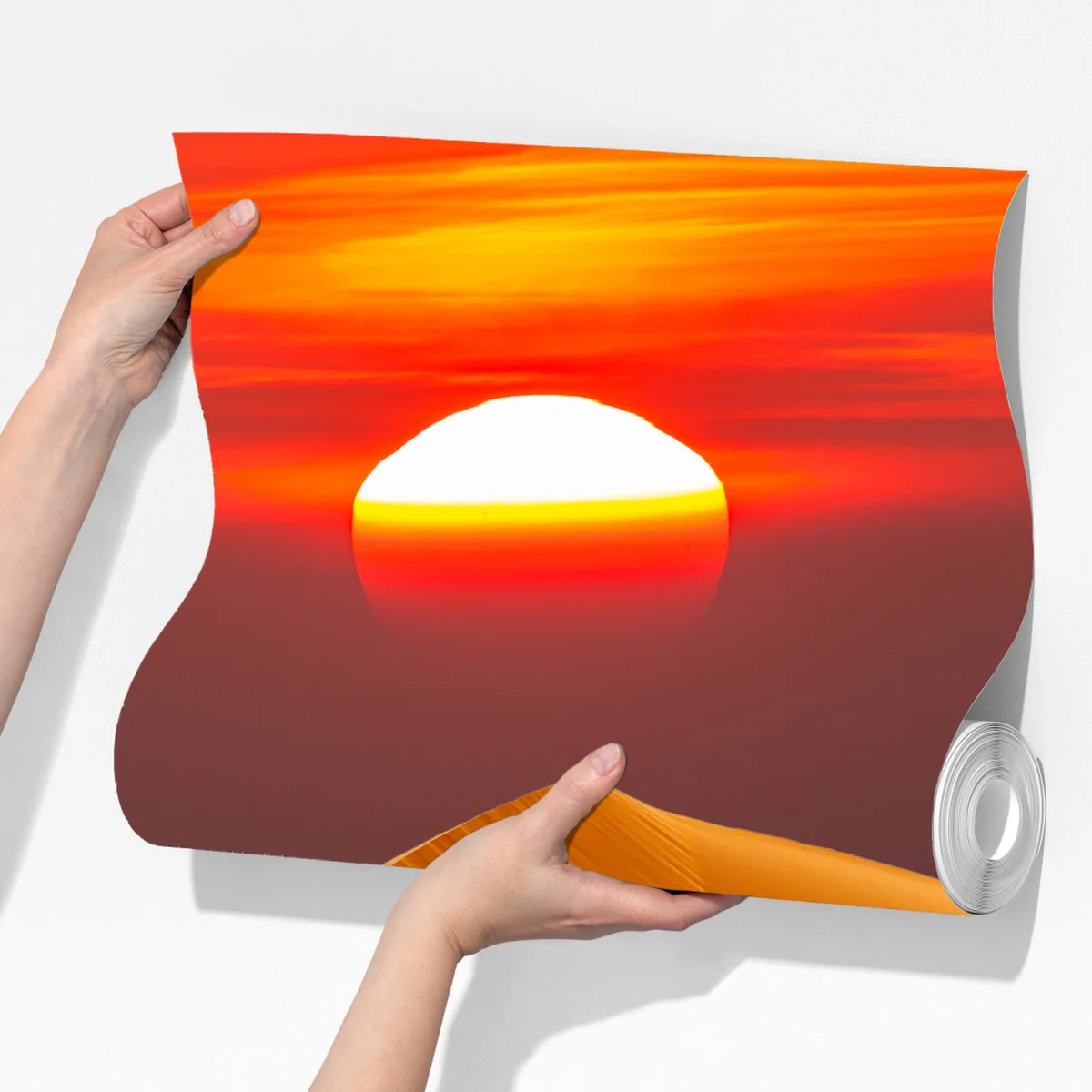 Fototapete goldener sonnenuntergang über sanddünen Fototapete goldener sonnenuntergang über sanddünen