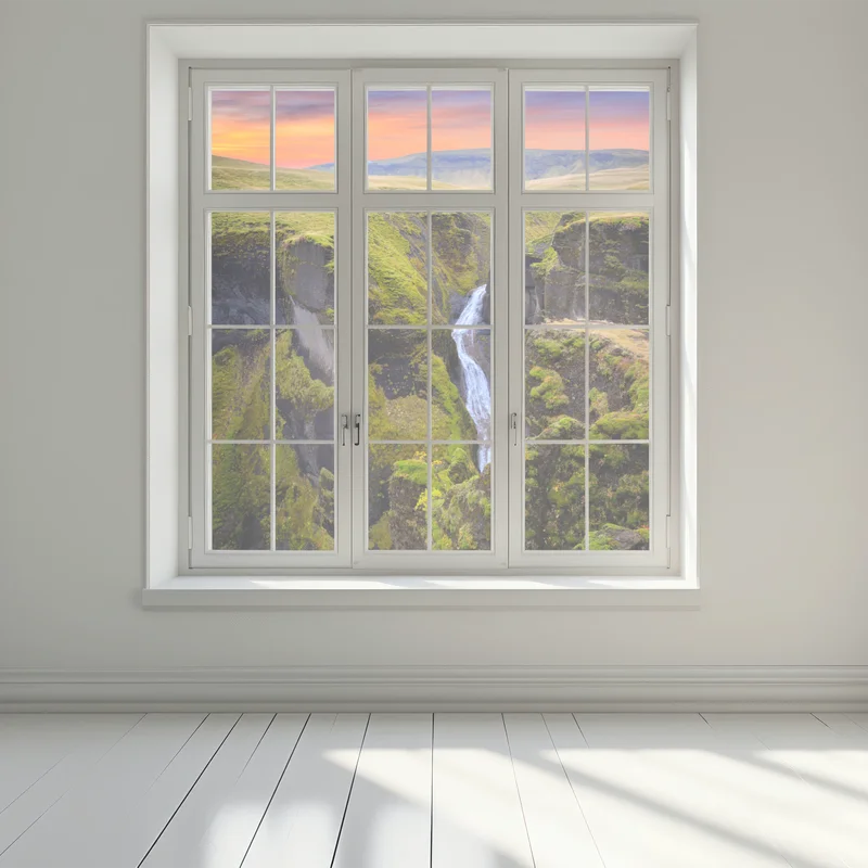 Fensteraufkleber Fjadrargljufur schlucht bei sonnenuntergang Fensteraufkleber Fjadrargljufur schlucht bei sonnenuntergang