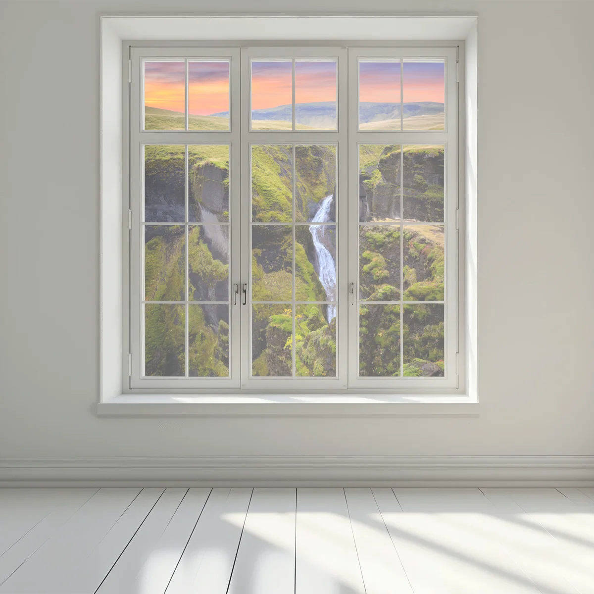 Fensteraufkleber Fjadrargljufur schlucht bei sonnenuntergang Fensteraufkleber Fjadrargljufur schlucht bei sonnenuntergang