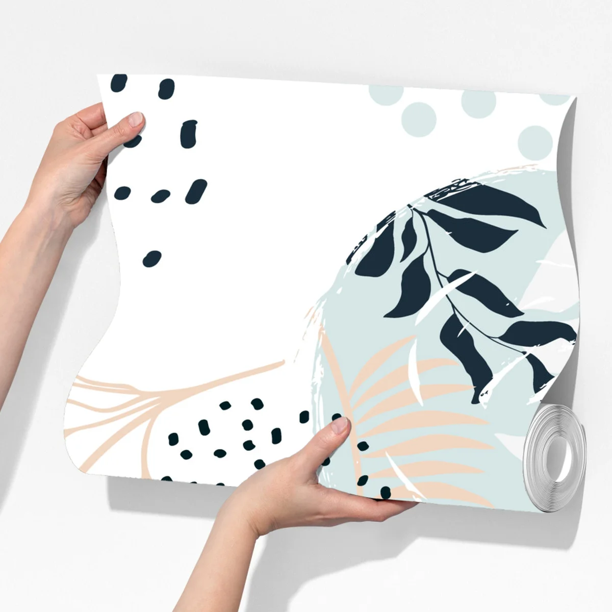 Fototapete pastellfarbenes botanisches abstraktes muster Fototapete pastellfarbenes botanisches abstraktes muster