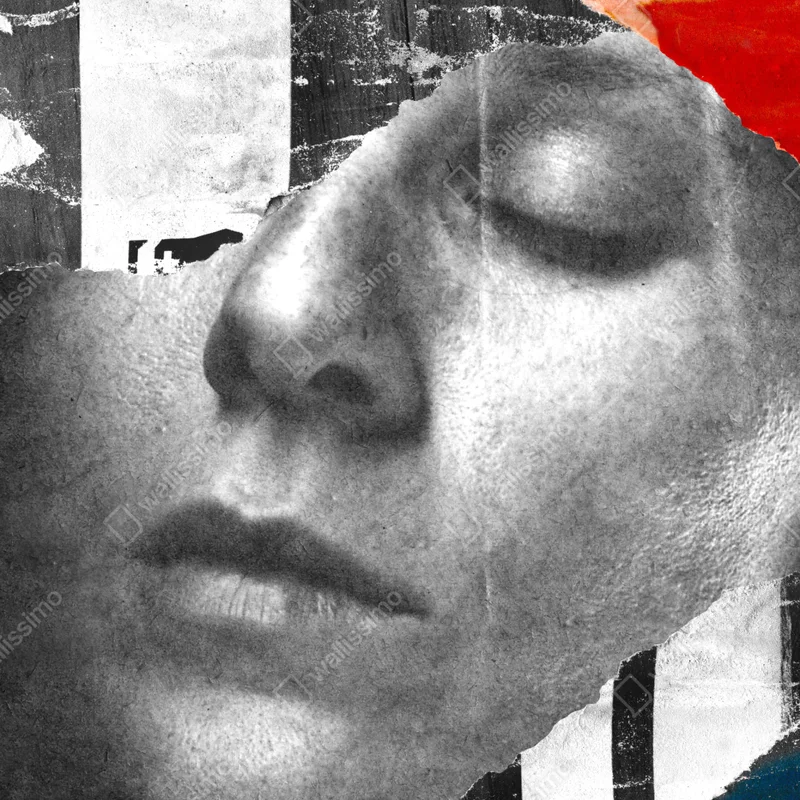 Poster zerrissene porträt-collage Poster zerrissene porträt-collage