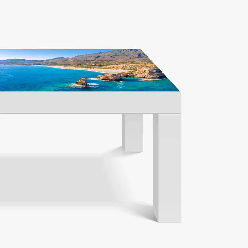 Tischaufkleber und Schreibtischaufkleber türkisfarbenes küstenpanorama
