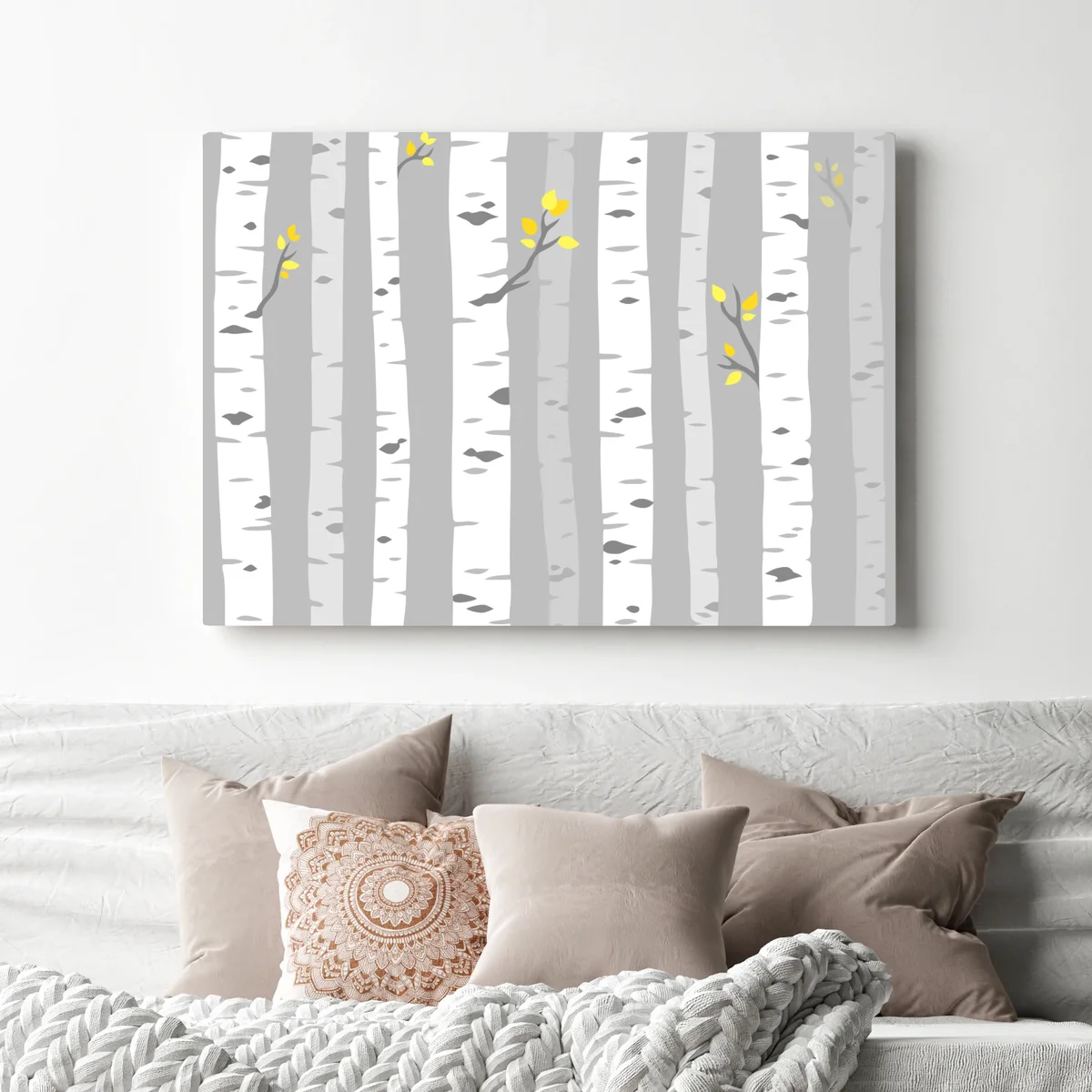 Leinwandbild skandinavischer birkenwald Leinwandbild skandinavischer birkenwald