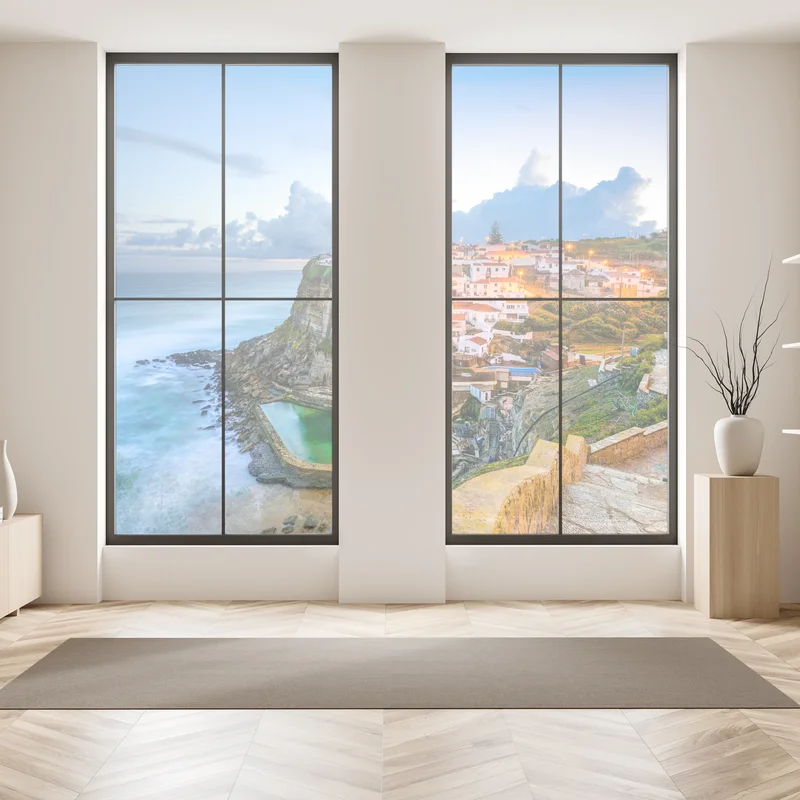 Fensteraufkleber Azenhas do Mar küstendorf auf der klippe, Portugal