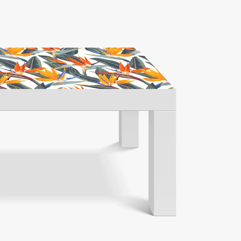Tischaufkleber und Schreibtischaufkleber tropisches muster mit strelitzien