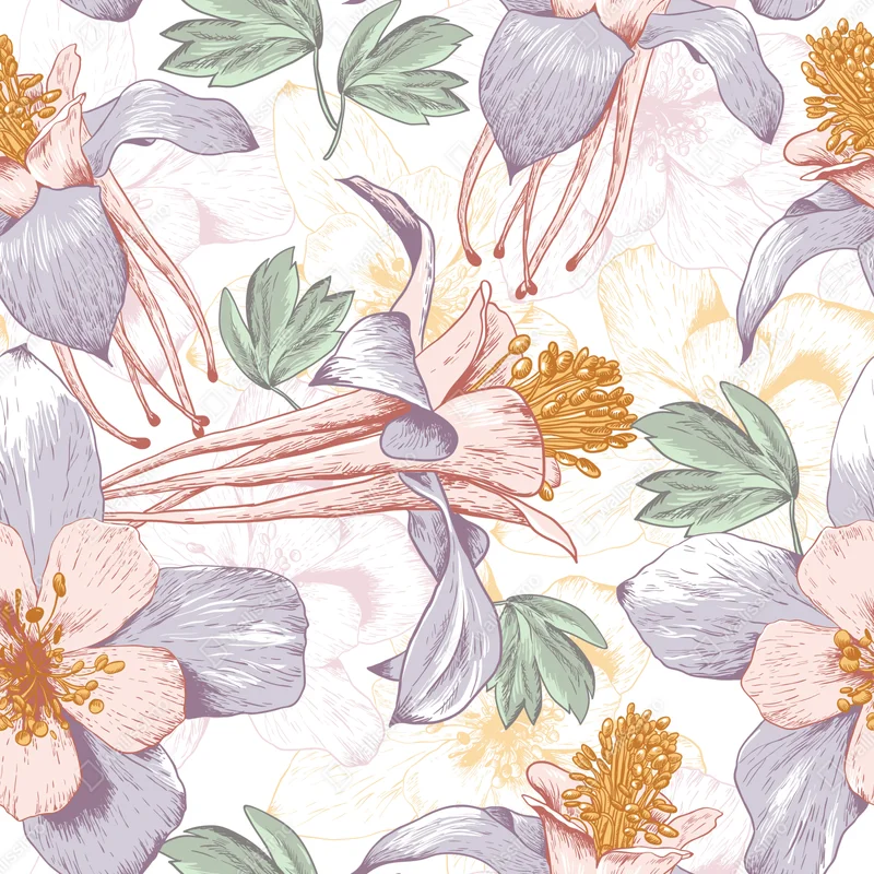 Laptop-Aufkleber zarte pastellblumen im botanischen stil Laptop-Aufkleber zarte pastellblumen im botanischen stil