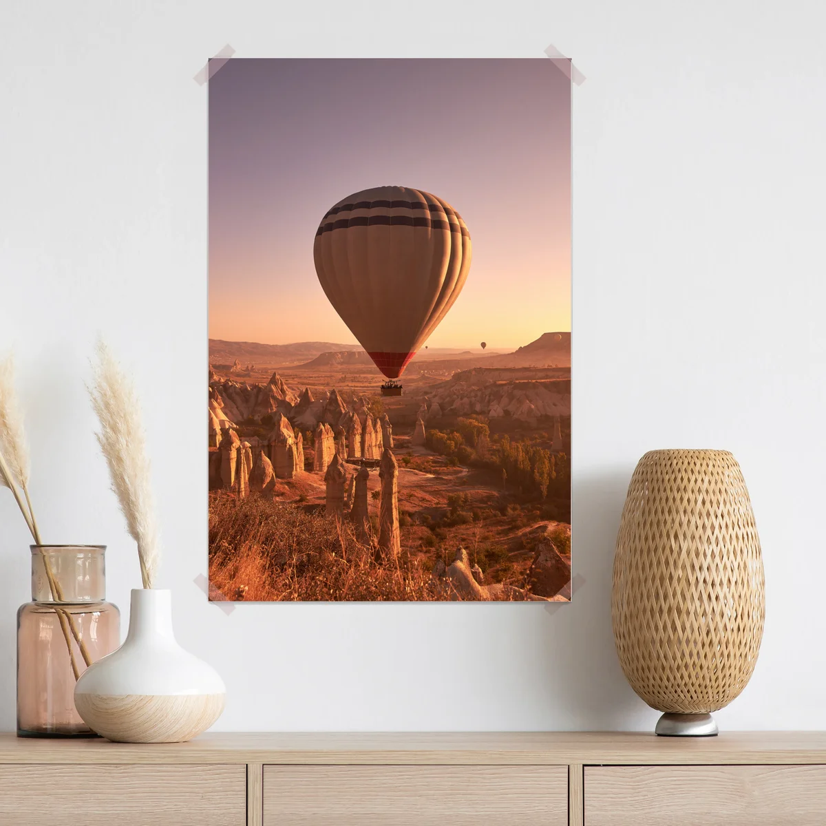 Poster heißluftballon über Kappadokien bei sonnenaufgang Poster heißluftballon über Kappadokien bei sonnenaufgang