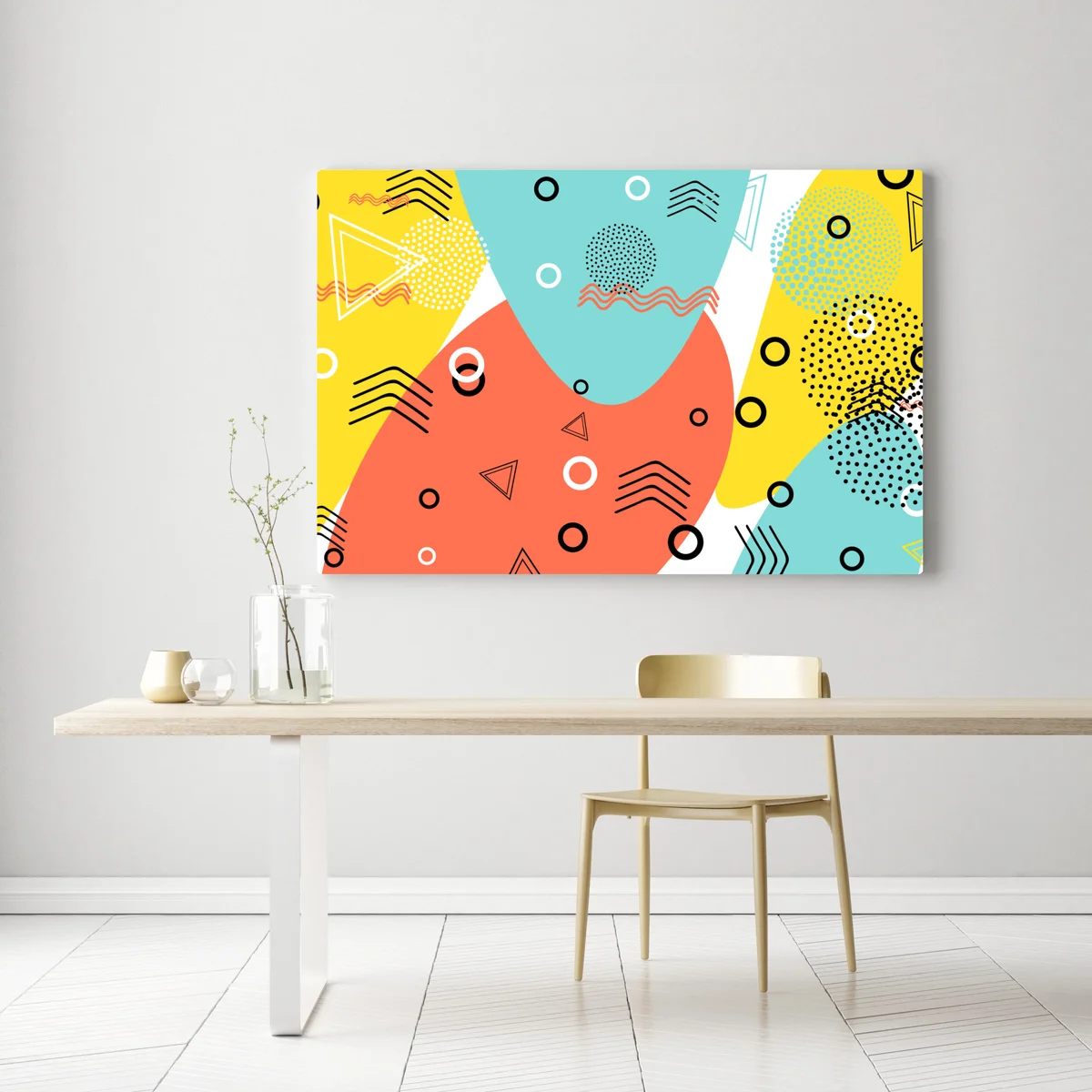 Leinwandbild farbenfrohes geometrisches muster Leinwandbild farbenfrohes geometrisches muster