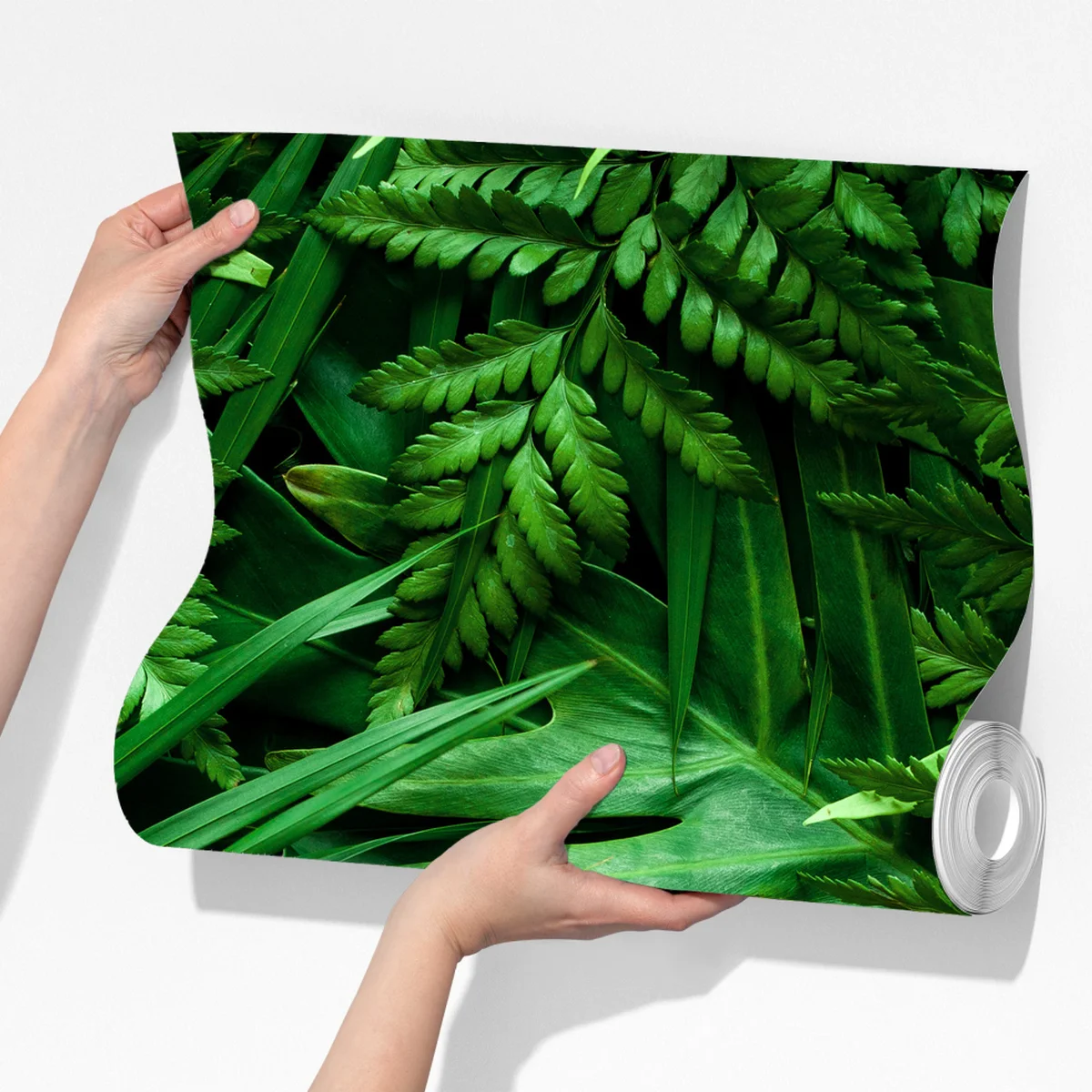 Fototapete üppiges grünes blättermuster Fototapete üppiges grünes blättermuster