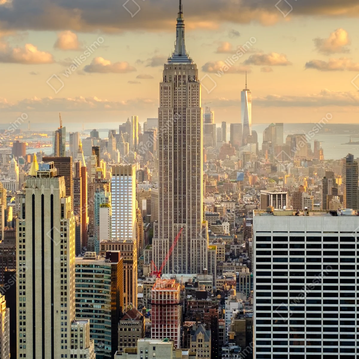 Poster New York skyline bei sonnenuntergang Poster New York skyline bei sonnenuntergang