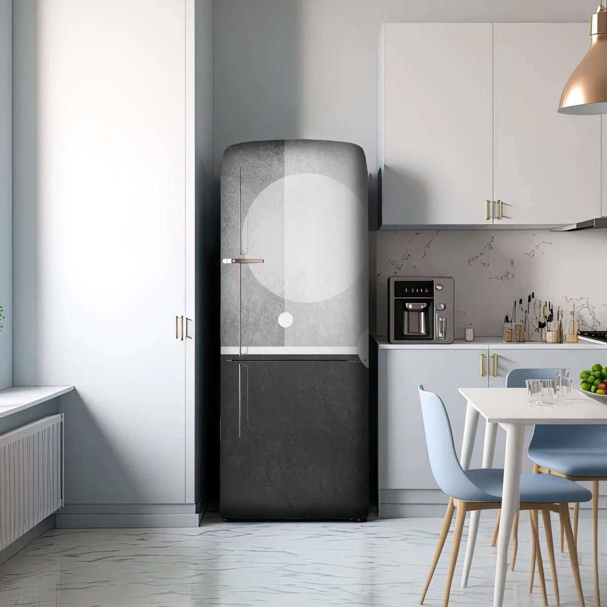 Kühlschrankaufkleber minimalistische geometrische komposition Kühlschrankaufkleber minimalistische geometrische komposition