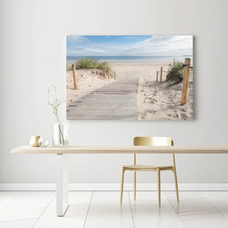 Leinwandbild ruhiger steg zum meer Leinwandbild ruhiger steg zum meer