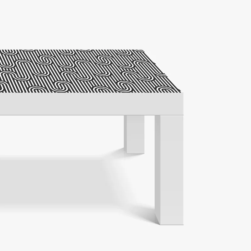 Tischaufkleber und Schreibtischaufkleber schwarz-weiß geometrisches optisches muster