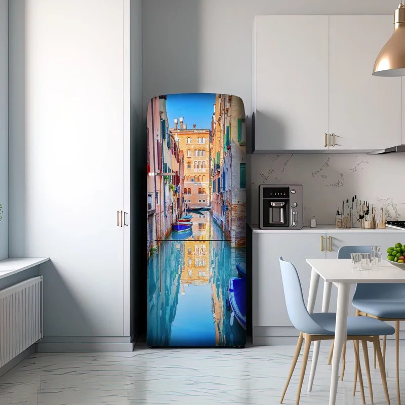 Kühlschrankaufkleber Venedig kanal und spiegelungen