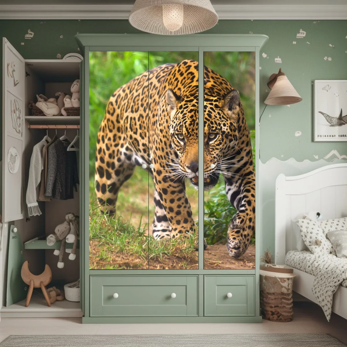 Schrankaufkleber majestätischer jaguar in freier wildbahn Schrankaufkleber majestätischer jaguar in freier wildbahn