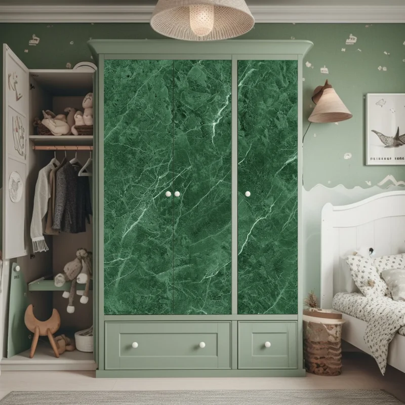 Schrankaufkleber grüne marmortextur
