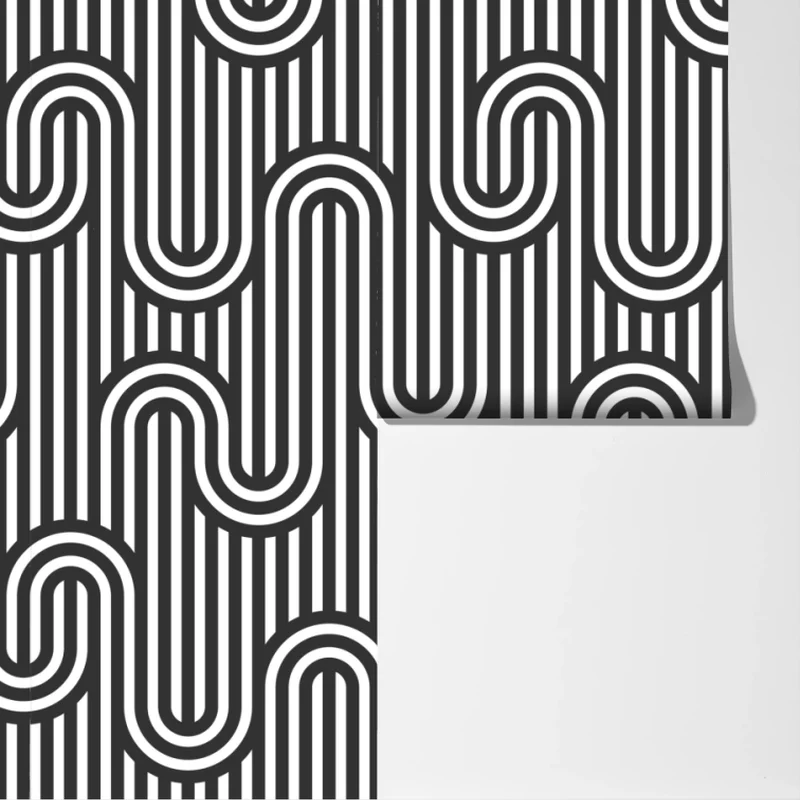 Fototapete schwarz-weiß geometrisches optisches muster Fototapete schwarz-weiß geometrisches optisches muster
