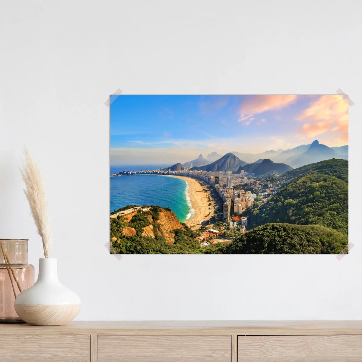 Poster Copacabana und Ipanema luftaufnahme panorama Poster Copacabana und Ipanema luftaufnahme panorama