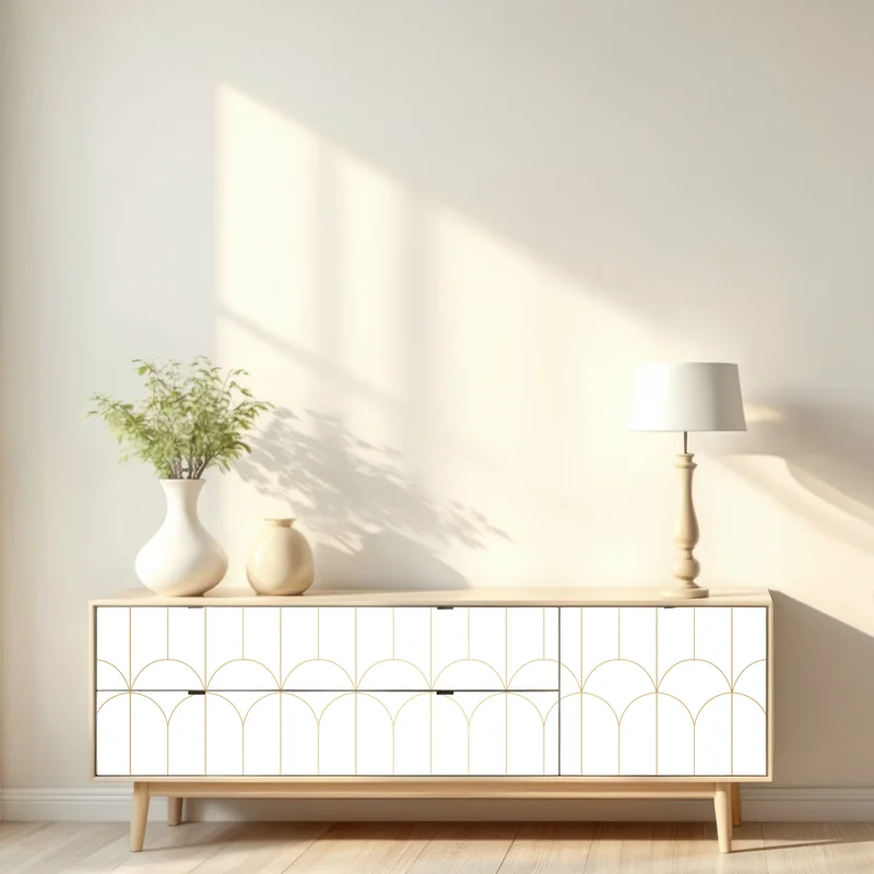 Repositionierbarer Aufkleber goldenes art deco bogenmuster Repositionierbarer Aufkleber goldenes art deco bogenmuster