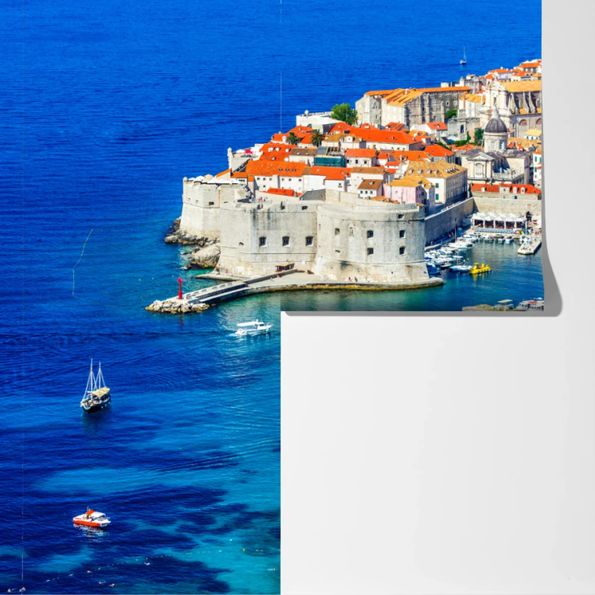 Fototapete Dubrovnik panorama der altstadt Fototapete Dubrovnik panorama der altstadt