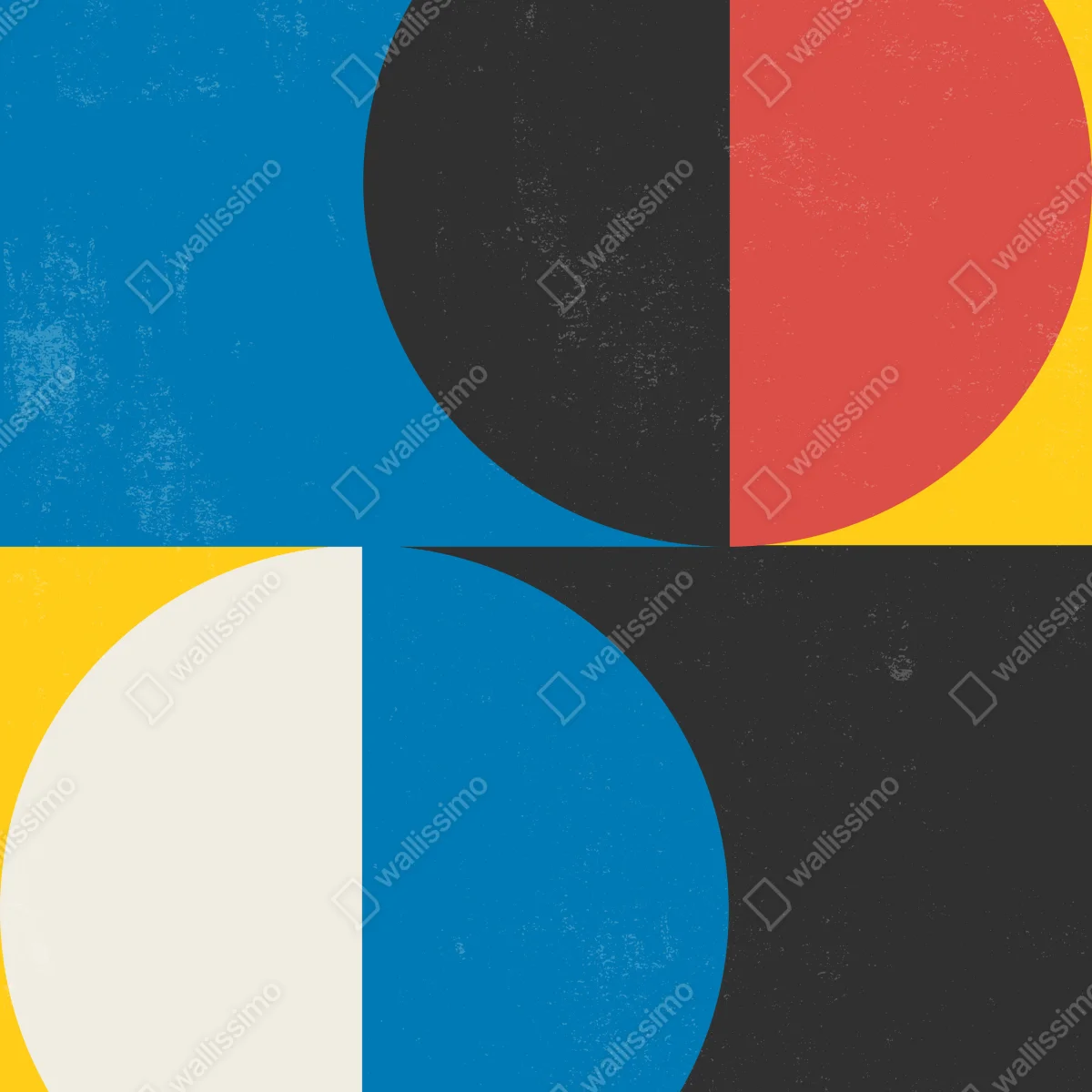 Poster kräftige geometrische farbkomposition • Poster bei Wallnifity® Poster kräftige geometrische farbkomposition • Poster bei Wallnifity®