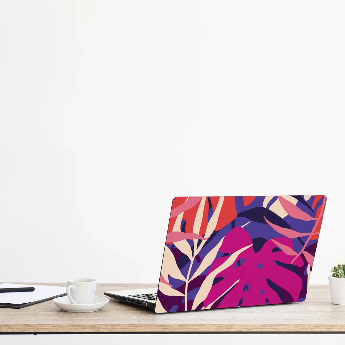 Laptop-Aufkleber pastell tropisches blattmuster Laptop-Aufkleber pastell tropisches blattmuster