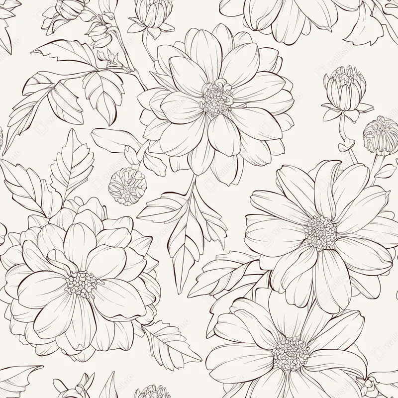 Tischaufkleber und Schreibtischaufkleber zartes botanisches blumenmuster Tischaufkleber und Schreibtischaufkleber zartes botanisches blumenmuster