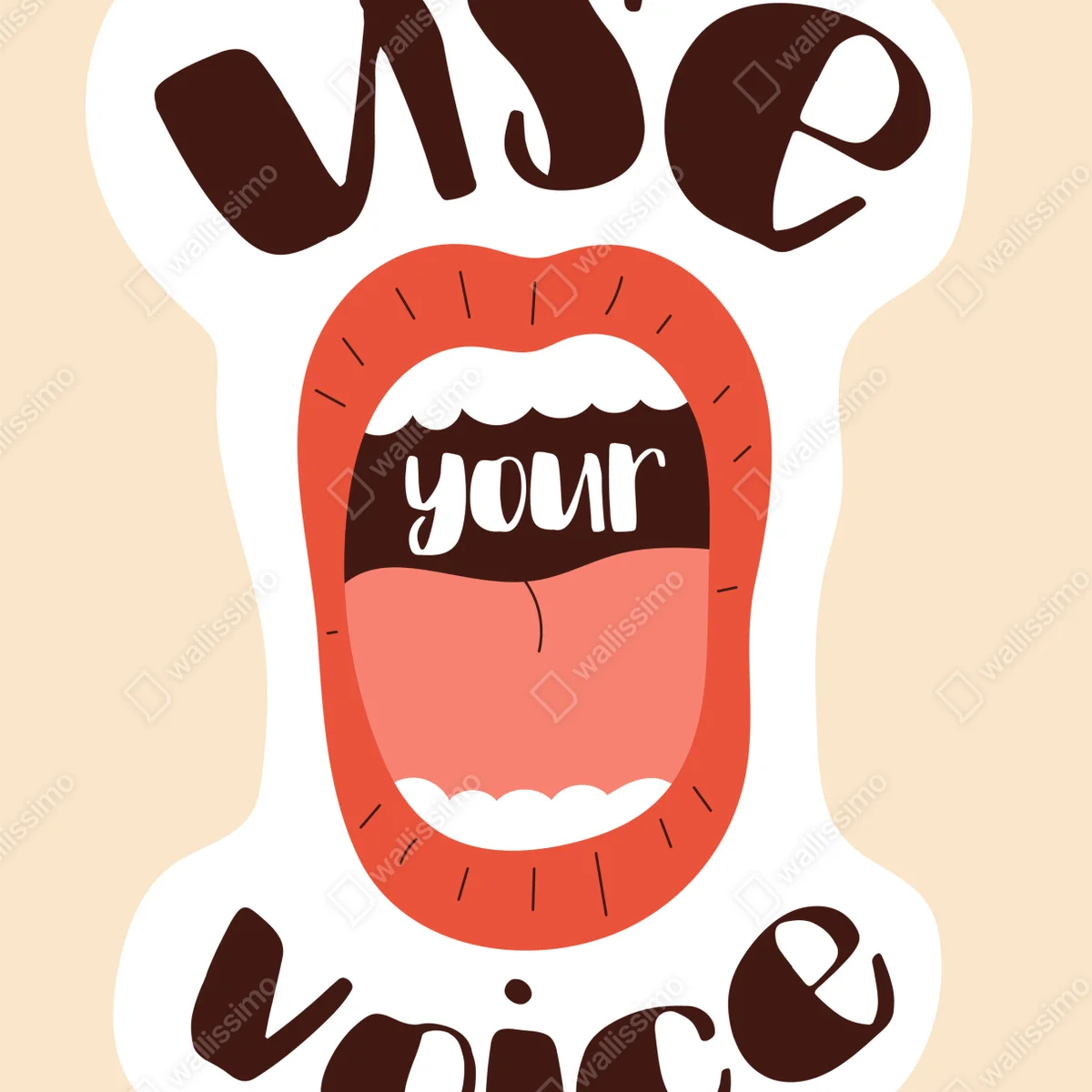 Poster nutze deine stimme grafik • Poster bei Wallnifity® Poster nutze deine stimme grafik • Poster bei Wallnifity®