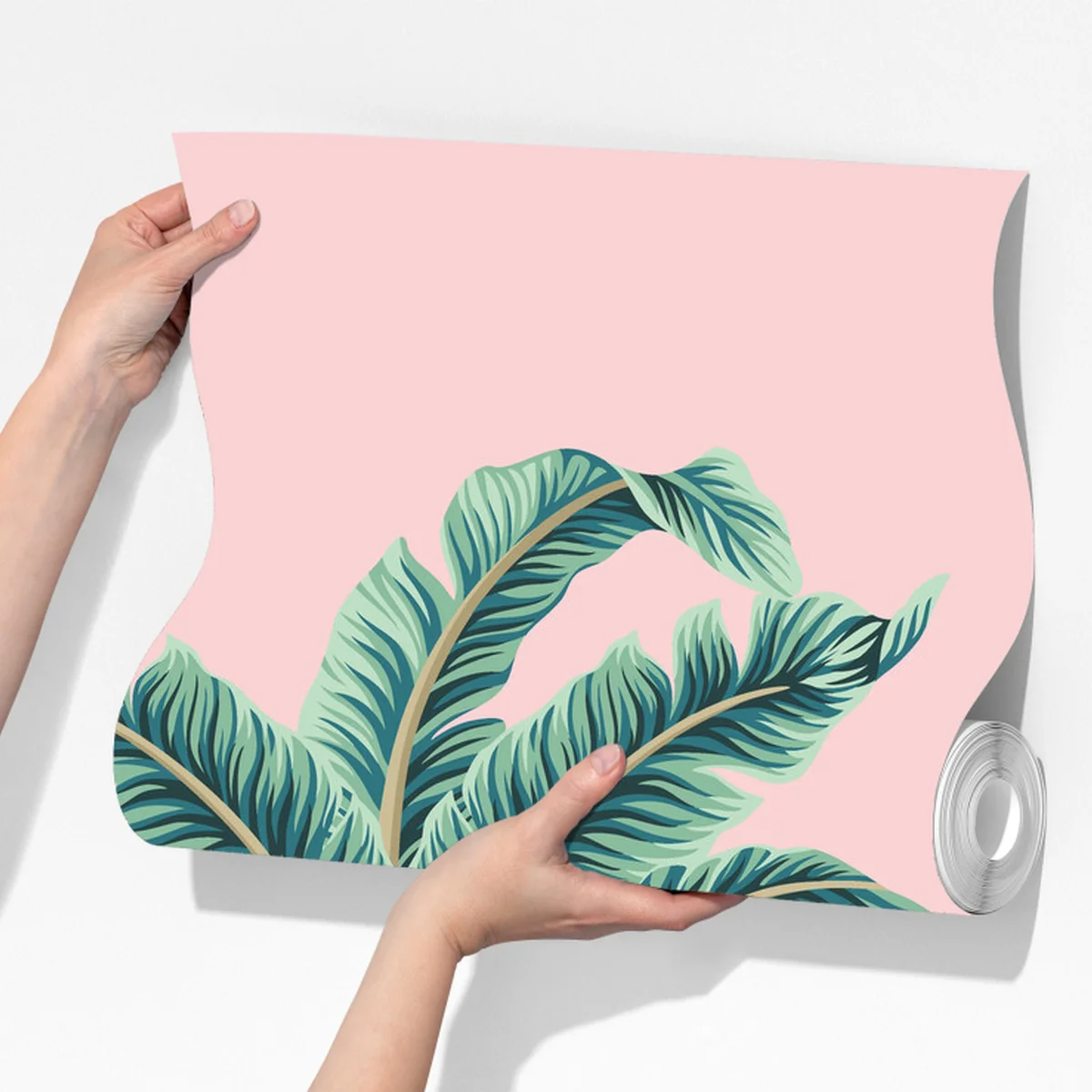 Fototapeta pastelowy tropikalny wzór botaniczny z żurawiami Fototapeta pastelowy tropikalny wzór botaniczny z żurawiami