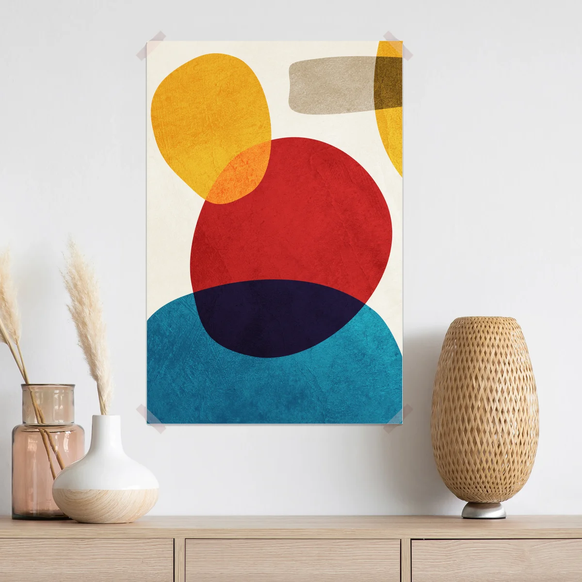 Poster kraftvolle geometrische farbkomposition • Poster bei Wallnifity® Poster kraftvolle geometrische farbkomposition • Poster bei Wallnifity®