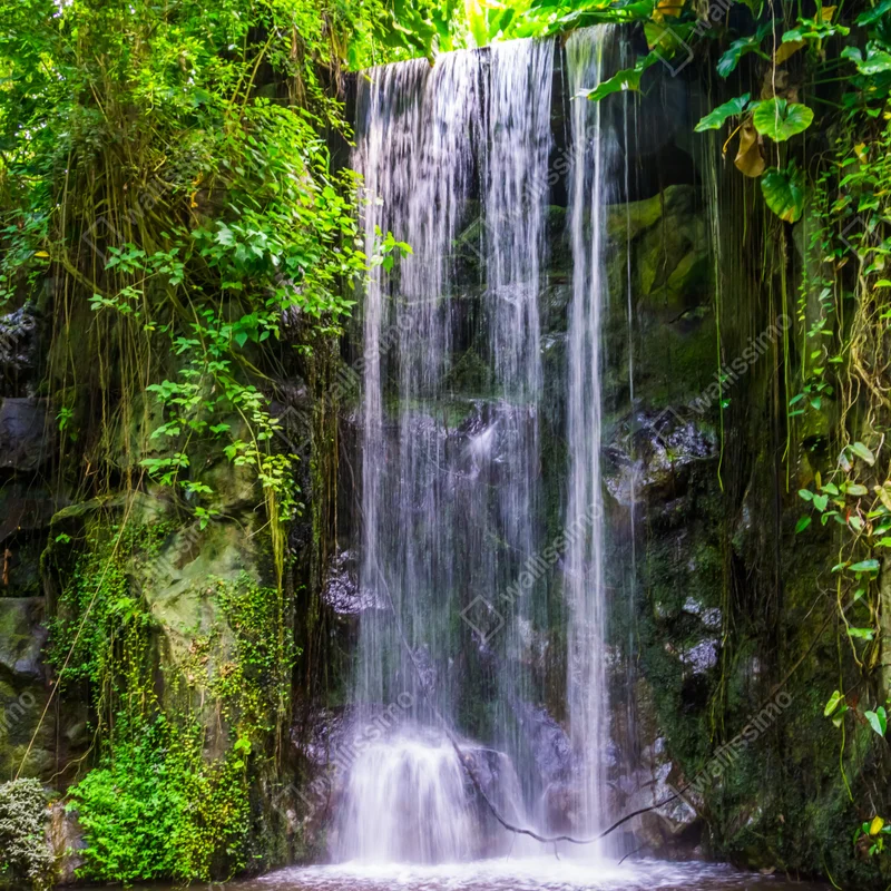 Poster tropischer dschungel wasserfall • Poster bei Wallnifity® Poster tropischer dschungel wasserfall • Poster bei Wallnifity®
