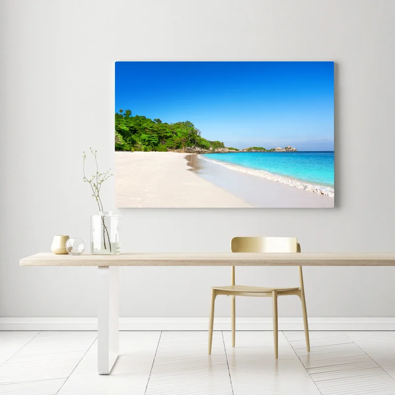Leinwandbild tropischer strand mit weißem sand Leinwandbild tropischer strand mit weißem sand