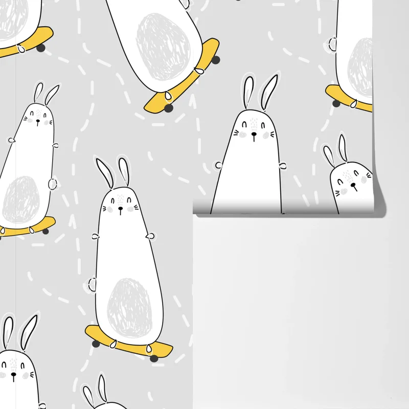 Fototapeta zabawne króliki na deskorolkach Fototapeta zabawne króliki na deskorolkach