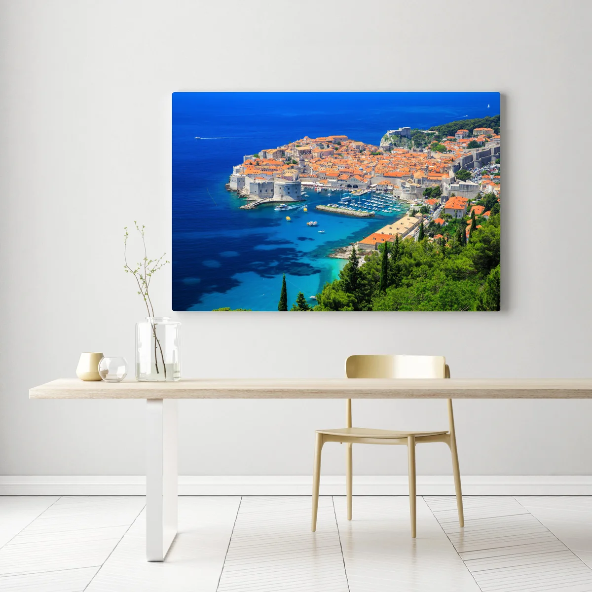 Leinwandbild Dubrovnik altstadt aus der luft Leinwandbild Dubrovnik altstadt aus der luft