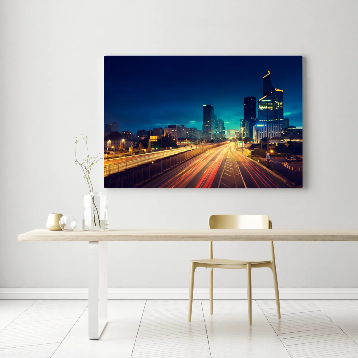 Leinwandbild La Défense skyline bei dämmerung Leinwandbild La Défense skyline bei dämmerung