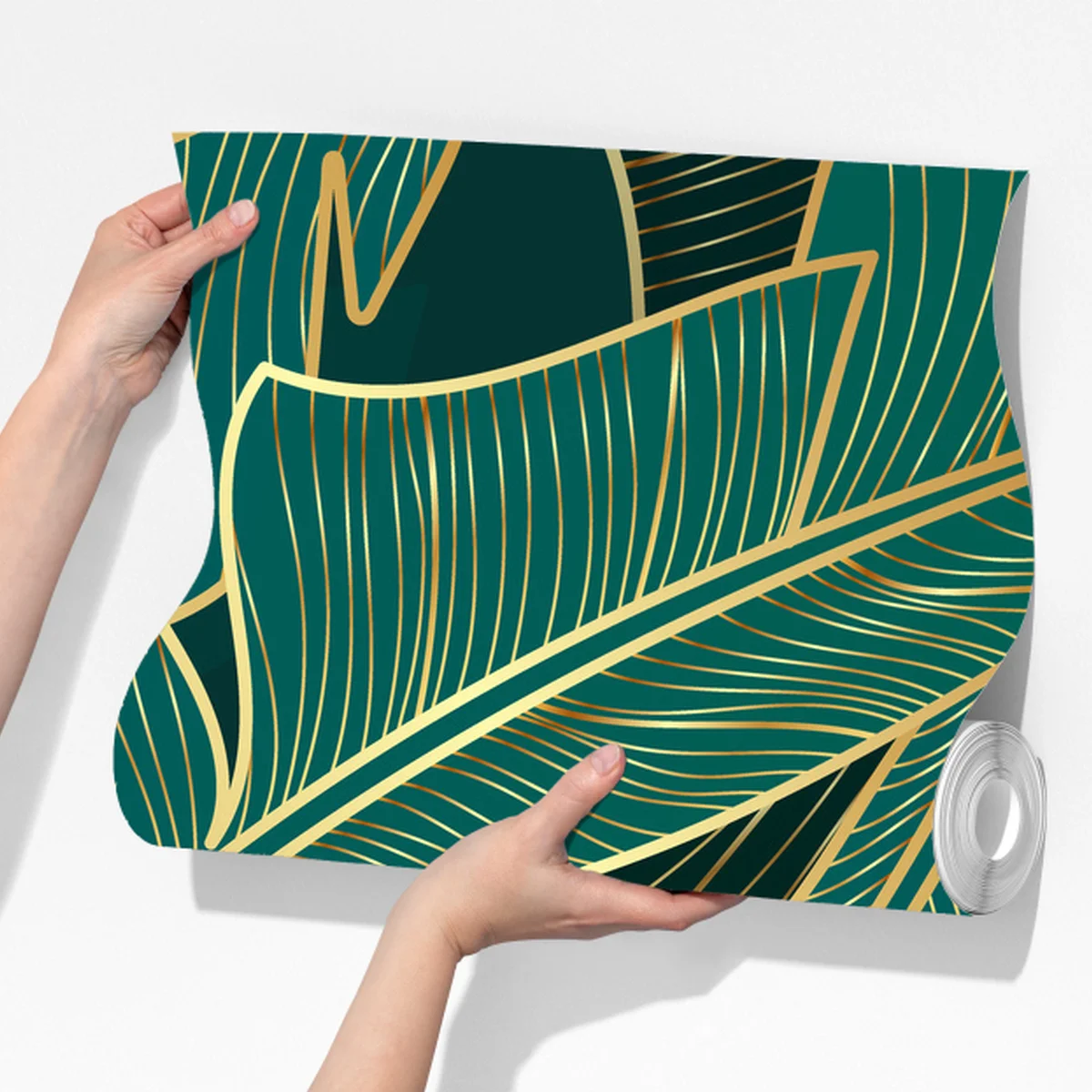 Fototapete goldene tropische bananenblätter Fototapete goldene tropische bananenblätter