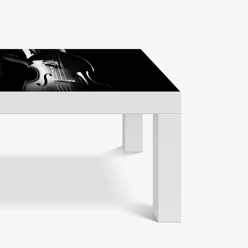 Tischaufkleber und Schreibtischaufkleber kontrabassist im dramatischen licht