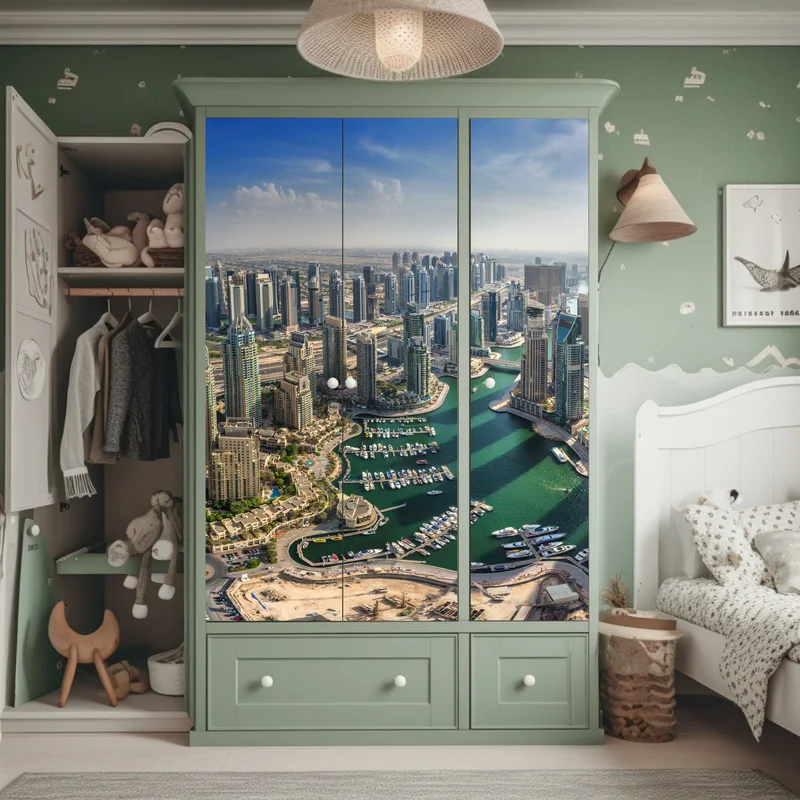 Schrankaufkleber Dubai Marina panorama skyline