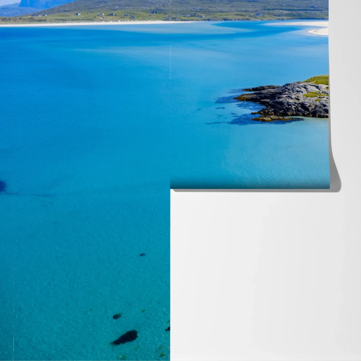 Fototapete ruhige türkisfarbene strandlandschaft Fototapete ruhige türkisfarbene strandlandschaft